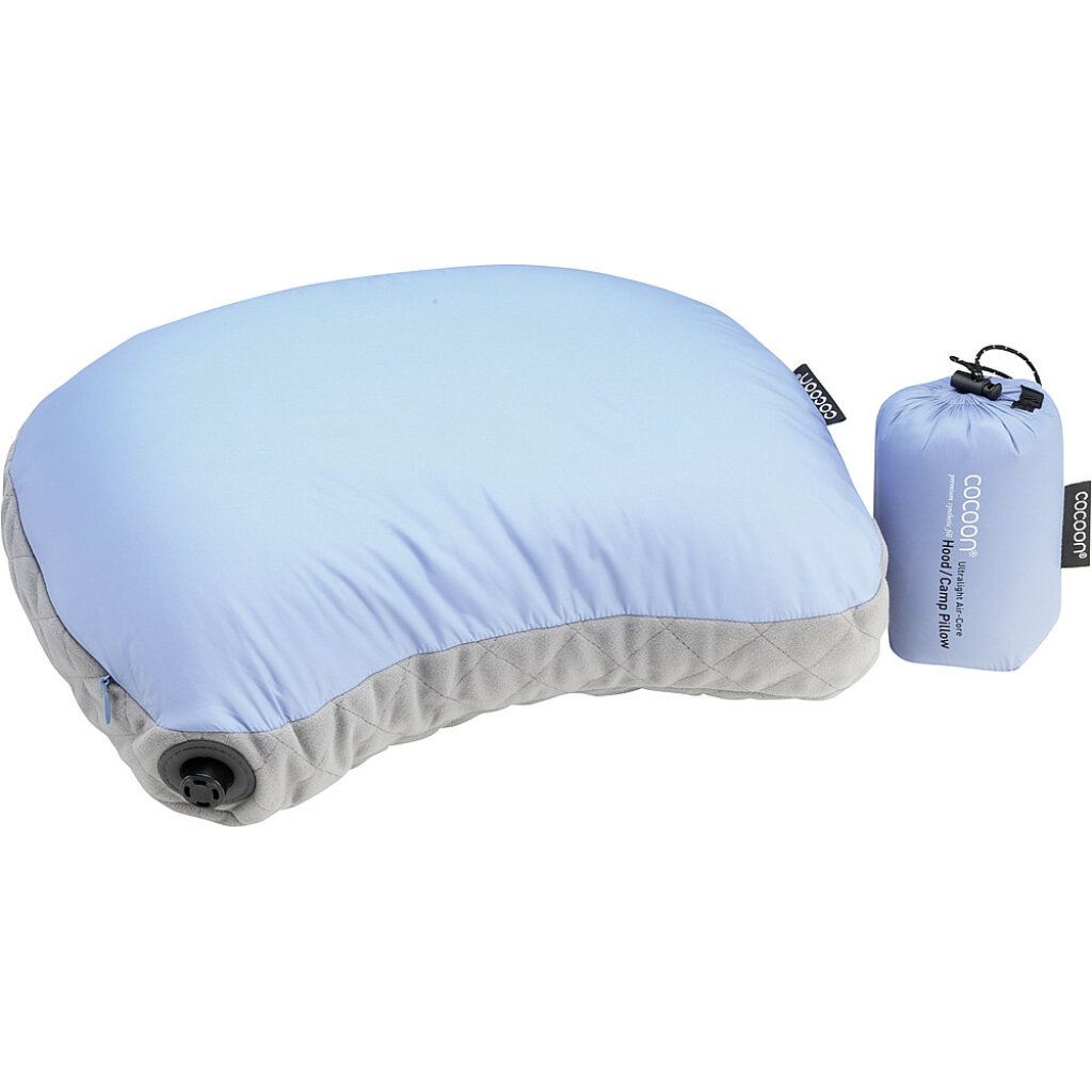 cocoon Kissen cocoon Air Core Hood / Camp Pillow Farbe light blue/grey